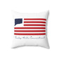 Rocky Hill Connecticut Flag Spun Polyester Square Pillow