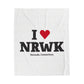 I Heart NRWK Velveteen Plush Blanket