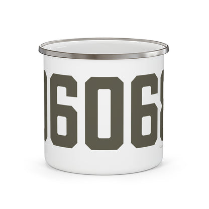 06068 Salisbury Connecticut Zip Code Enamel Camping Mug