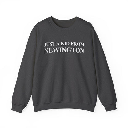 Just a kid from Newington Unisex Heavy Blend™ Crewneck Sweatshirt