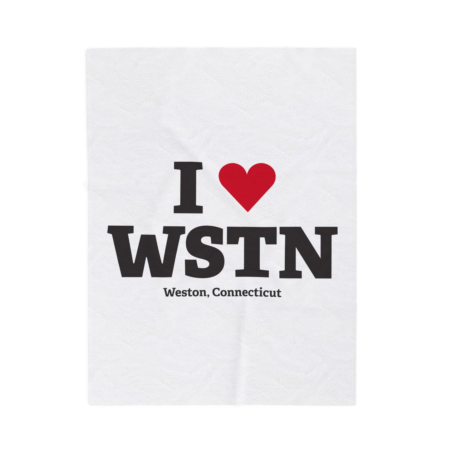I Heart WSTN Velveteen Plush Blanket