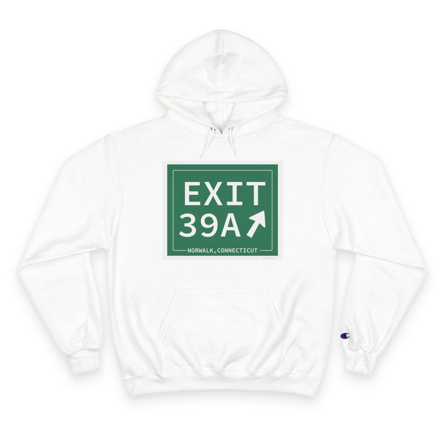 Vintage Exit 39A Merritt Parkway Sign Champion Hoodie