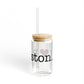 I Heart Easton. Glass Can with Straw and Lid, 16oz