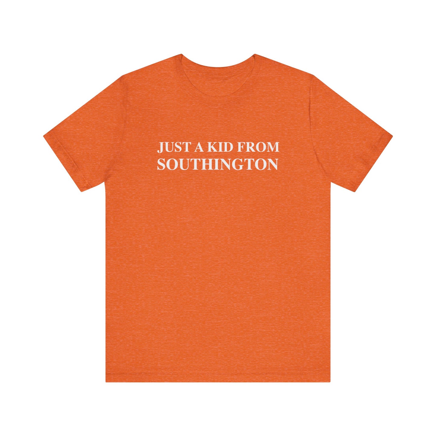 Just a kid from Southington Unisex Jersey Short Sleeve Tee