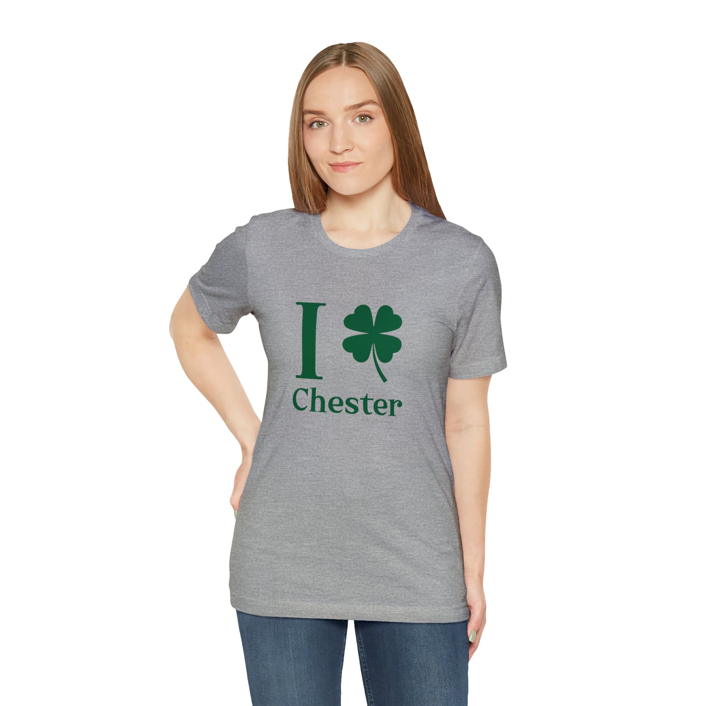 I Clover Chester Unisex Jersey Short Sleeve T-Shirt (green)