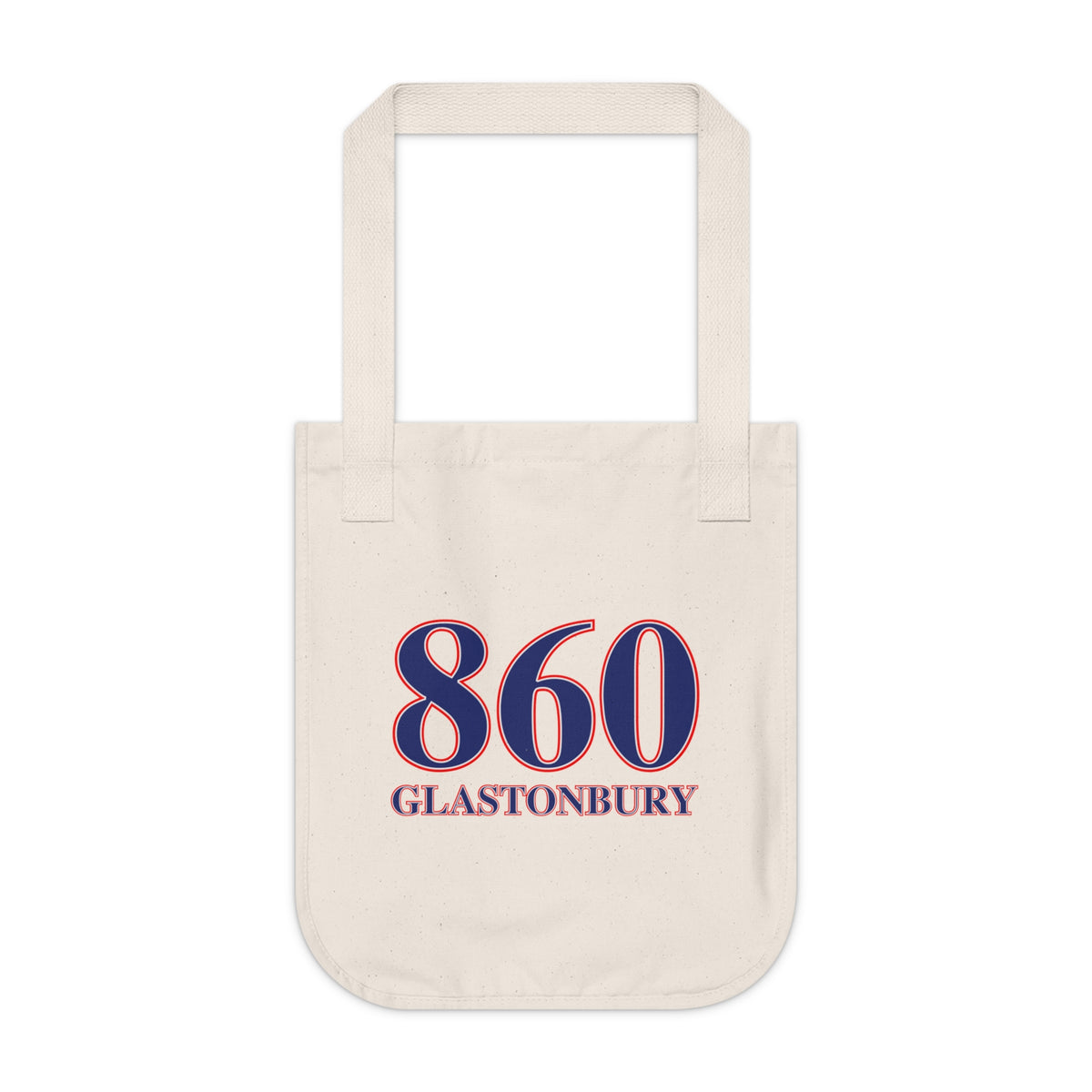 860 Glastonbury Red, White & Blue Organic Canvas Tote Bag