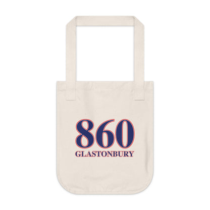 860 Glastonbury Red, White & Blue Organic Canvas Tote Bag