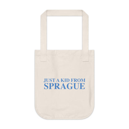 Just a kid from Sprague Organic Canvas Tote Bag