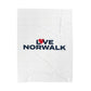 Love Norwalk Velveteen Plush Blanket