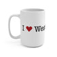 I Heart West Norwalk. Mug 15oz