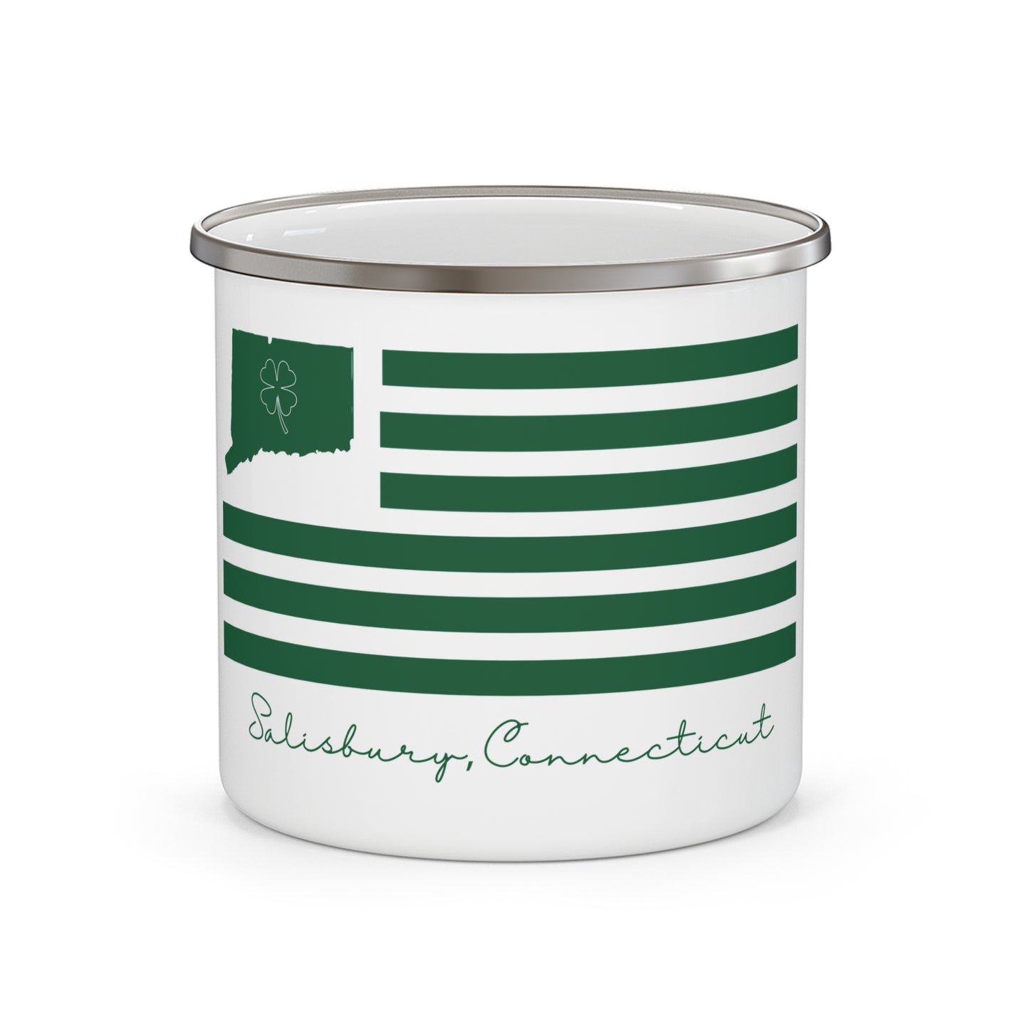 Salisbury Connecticut St. Patrick’s Day Flag Enamel Camping Mug