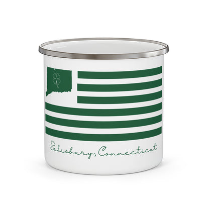 Salisbury Connecticut St. Patrick’s Day Flag Enamel Camping Mug