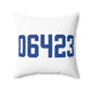 06423 East Haddam Connecticut Zip Code Spun Polyester Square Pillow