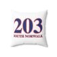 203 South Norwalk Red, White & Blue Spun Polyester Square Pillow