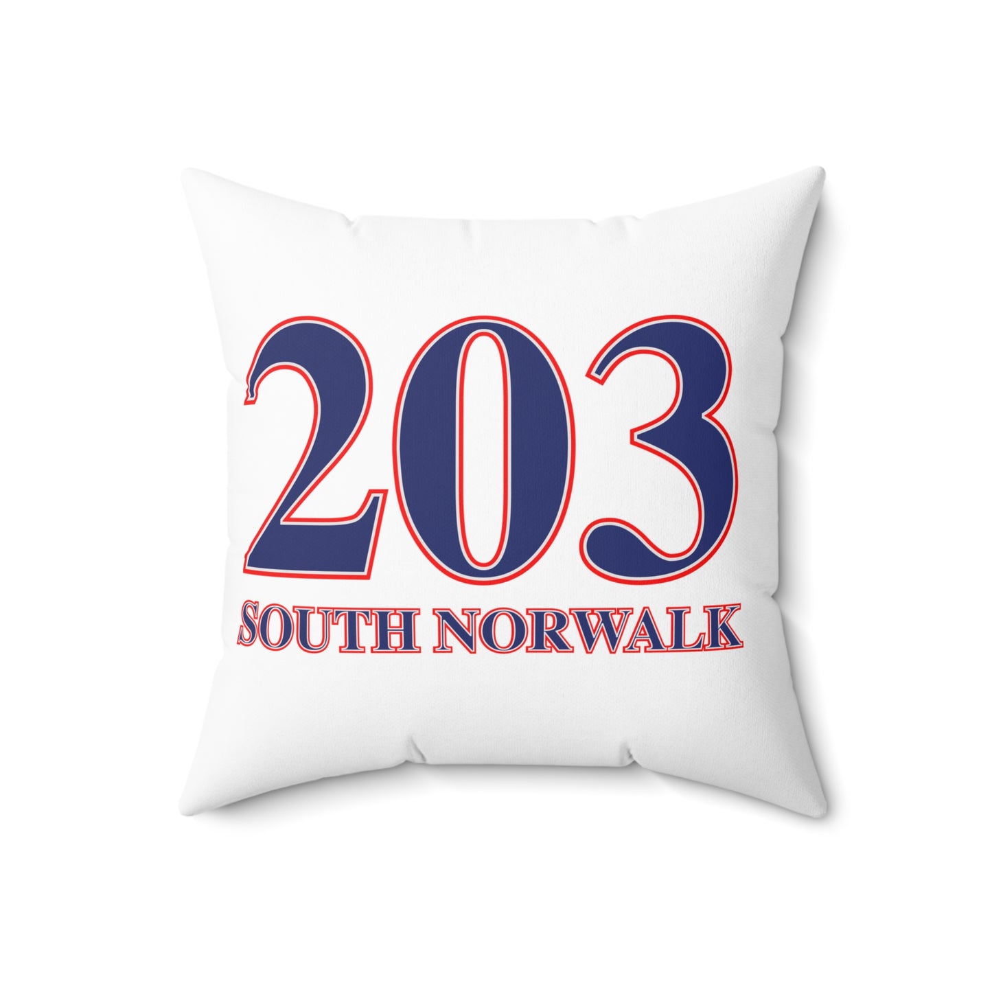 203 South Norwalk Red, White & Blue Spun Polyester Square Pillow