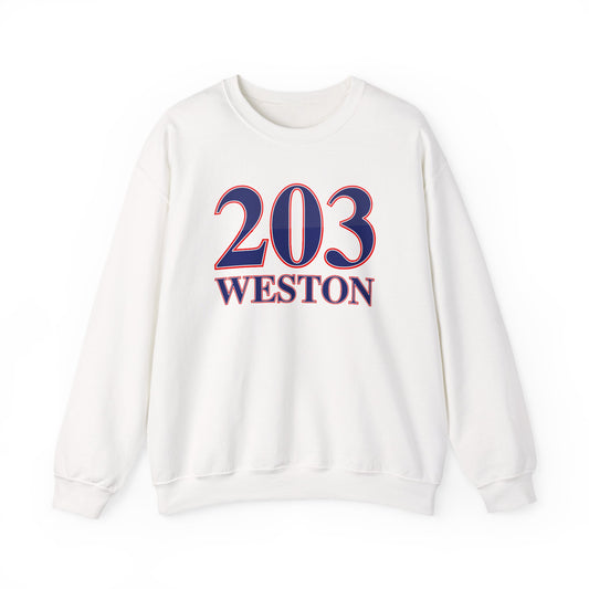 203 Weston Red White & Blue Unisex Heavy Blend™ Crewneck Sweatshirt