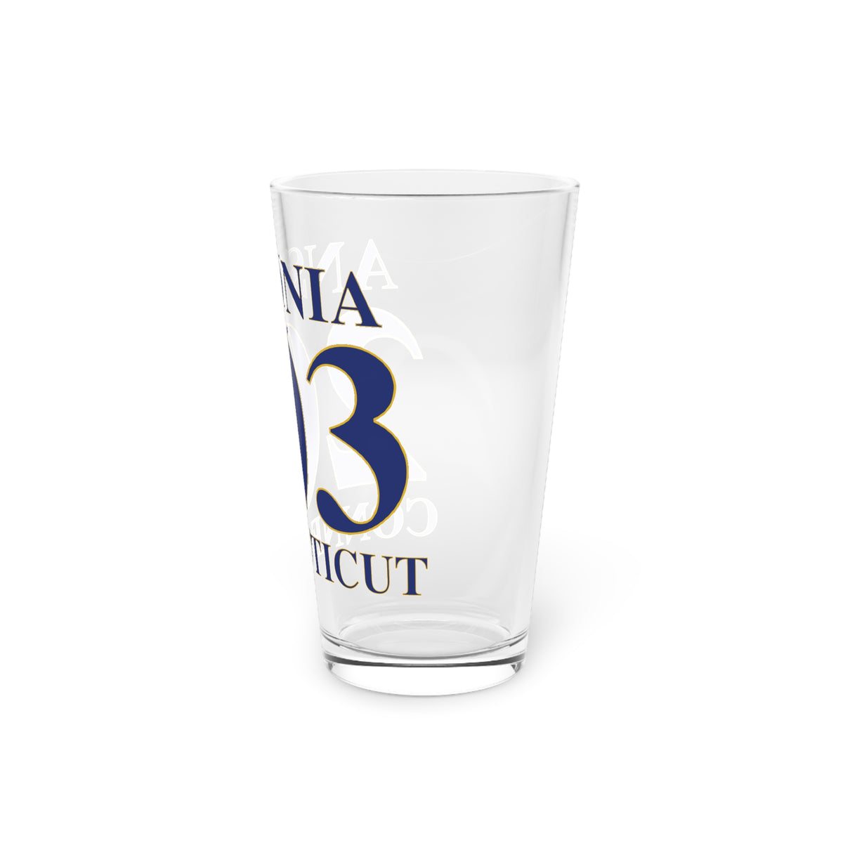 Ansonia 203 Connecticut Pint Glass, 16oz