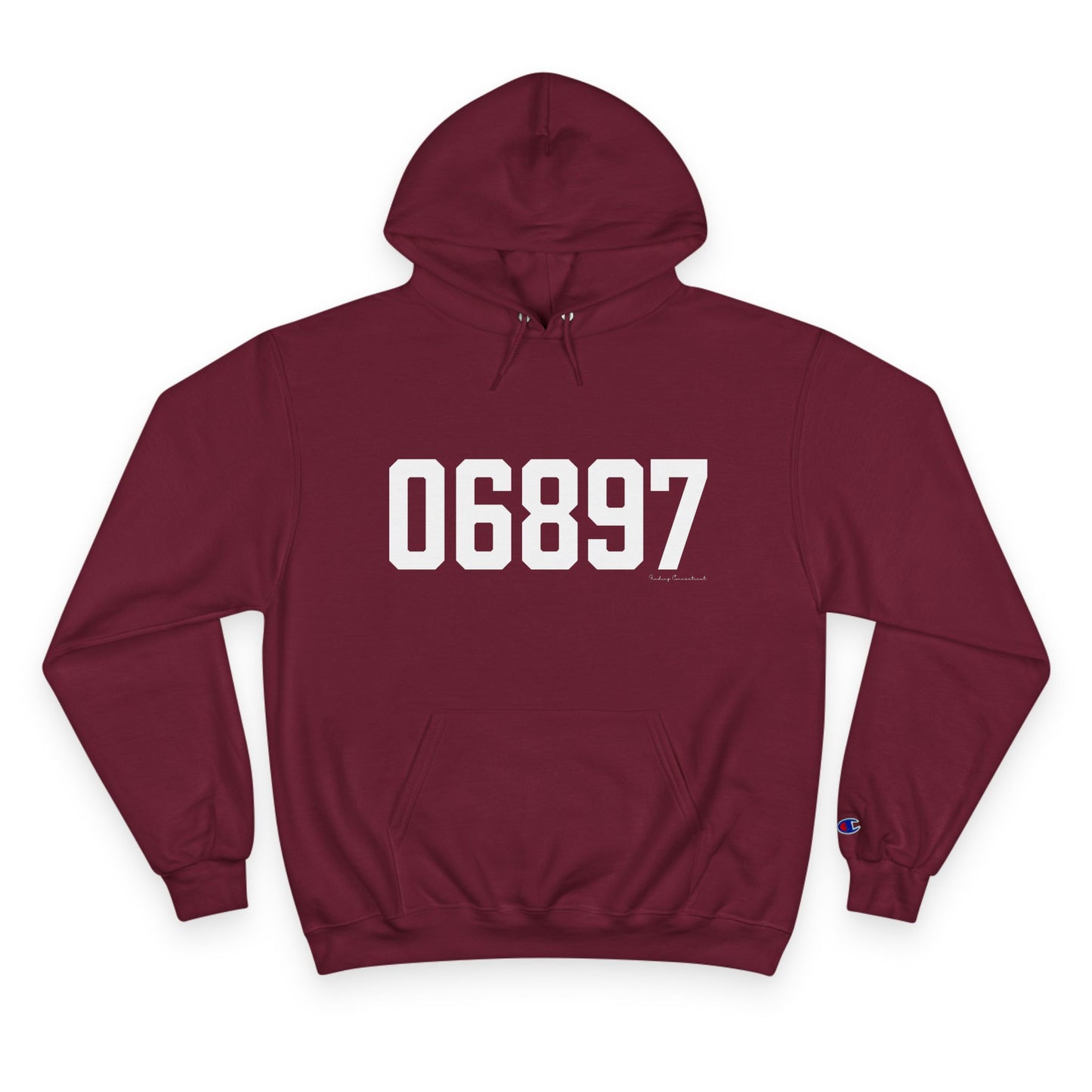 06897 Wilton CT Zip Code Champion Hoodie Sweatshirt