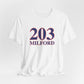 203 Milford Red White & Blue Unisex Jersey Short Sleeve T-Shirt