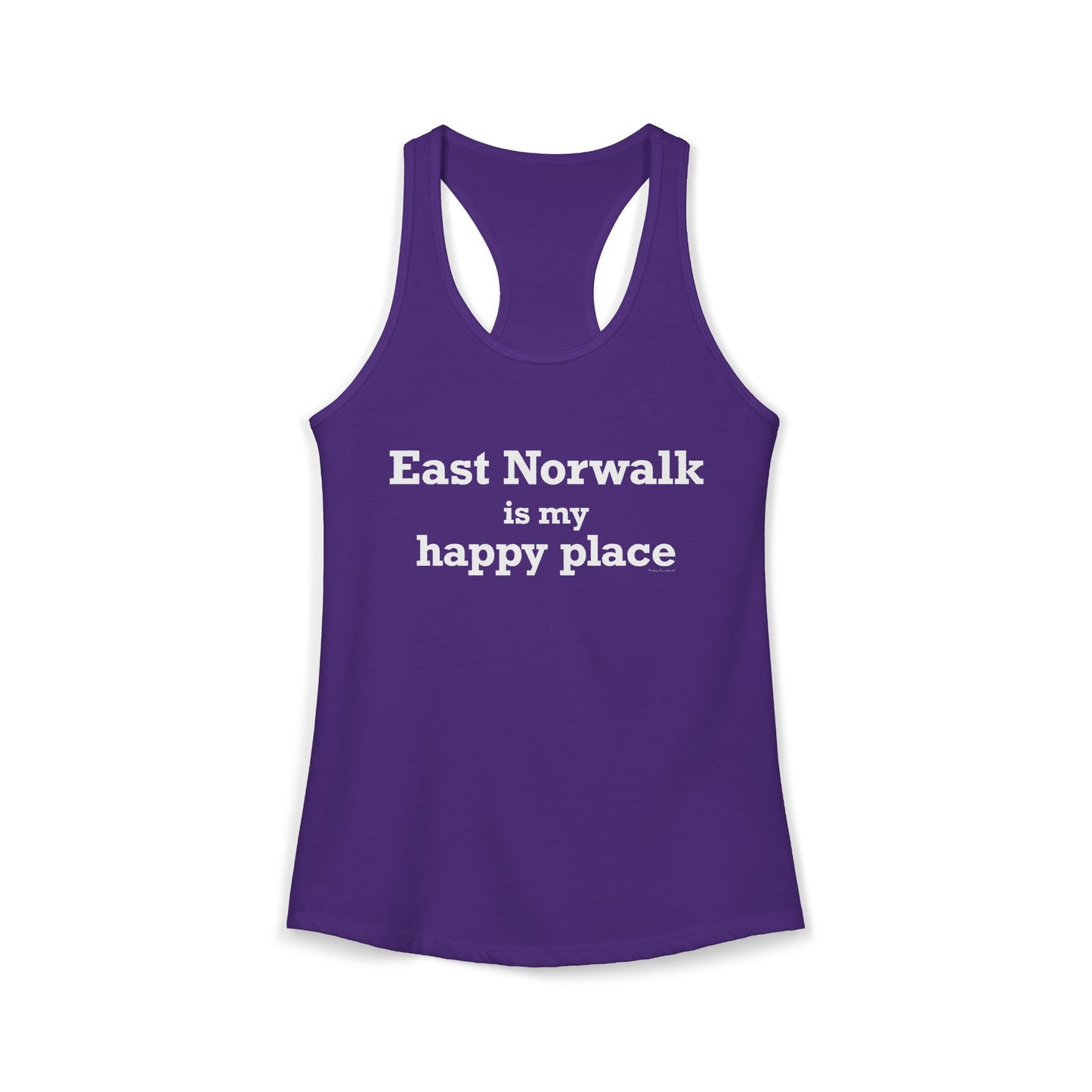 East Norwalk is My Happy Place Women's Ideal Racerback Tank Top