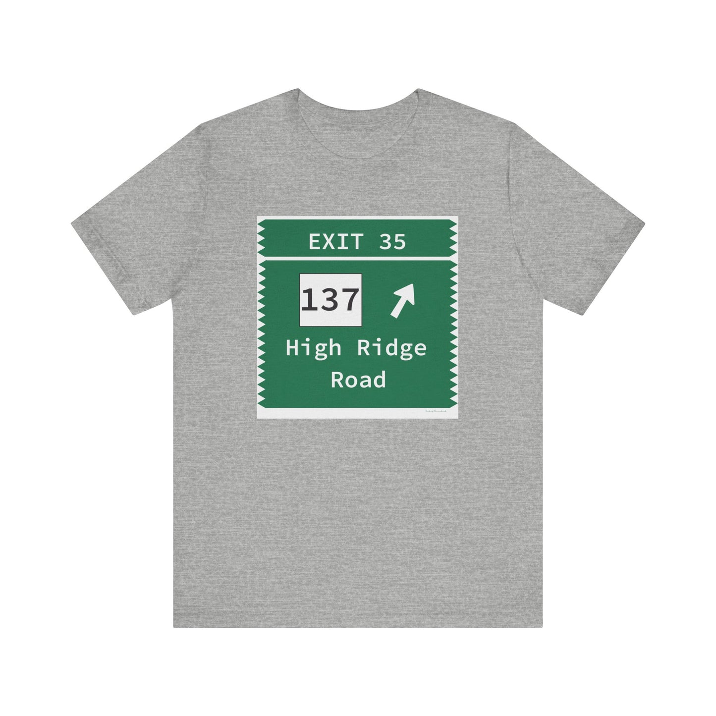 Vintage Merritt Parkway Exit 35 Sign Unisex Jersey Short Sleeve T-Shirt