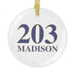 203 Madison Glass Ornaments