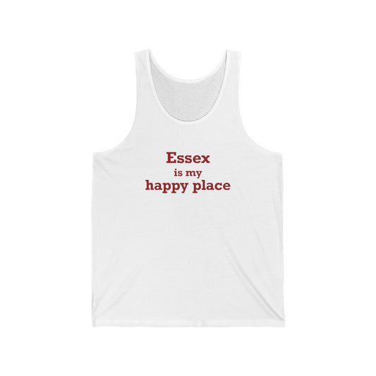 Essex is My Happy Place Unisex Jersey Tank Top