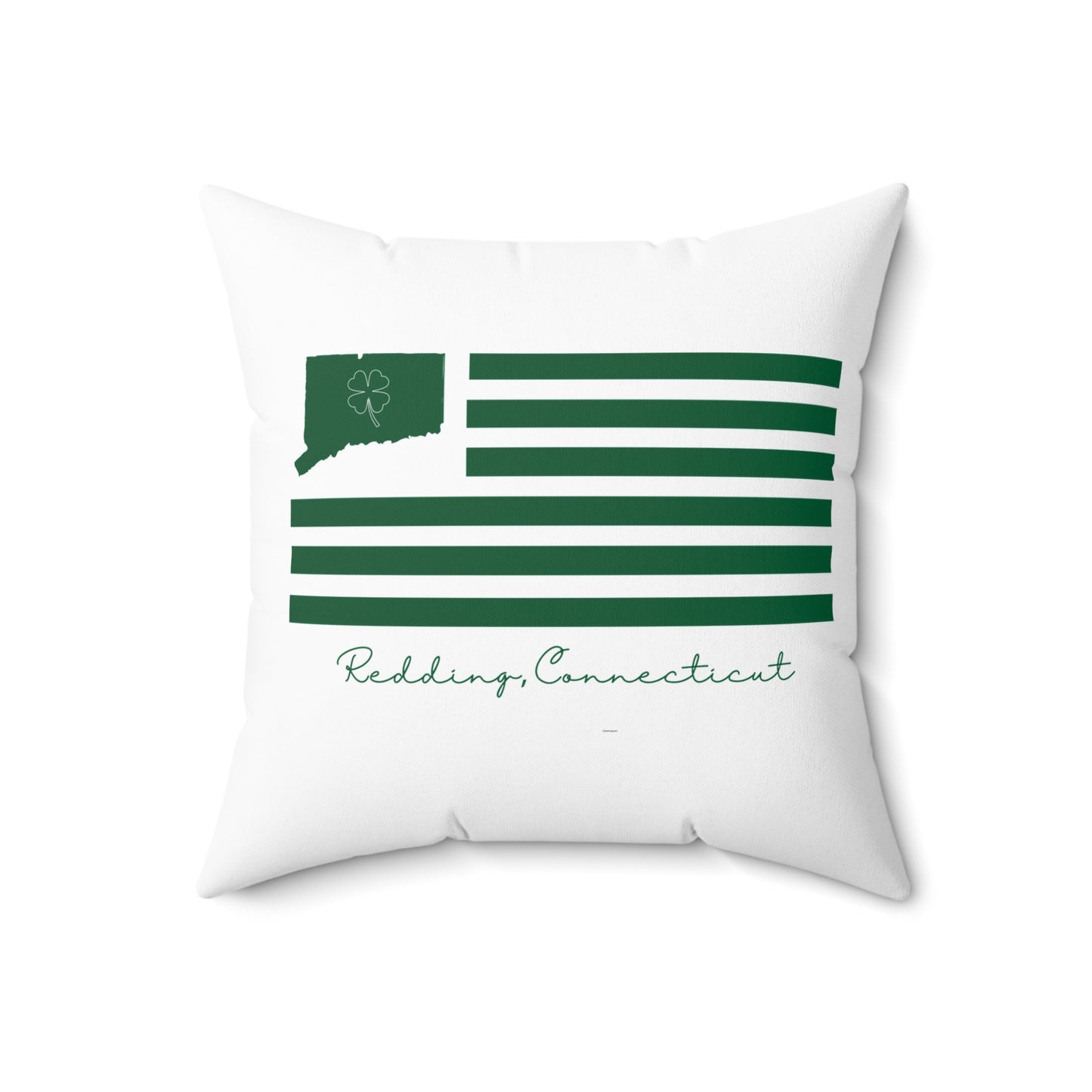 Redding Connecticut St Patrick’s Day Flag Spun Polyester Square Pillow