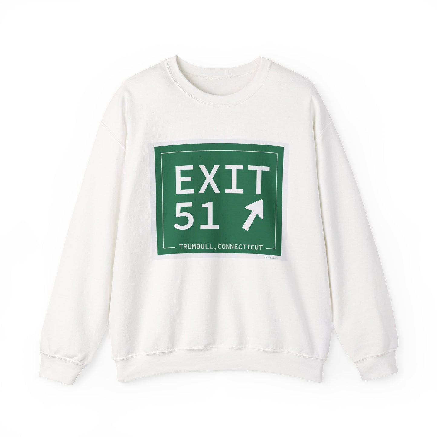 Vintage Exit 51  Merritt Parkway Sign Unisex Heavy Blend™ Crewneck Sweatshirt