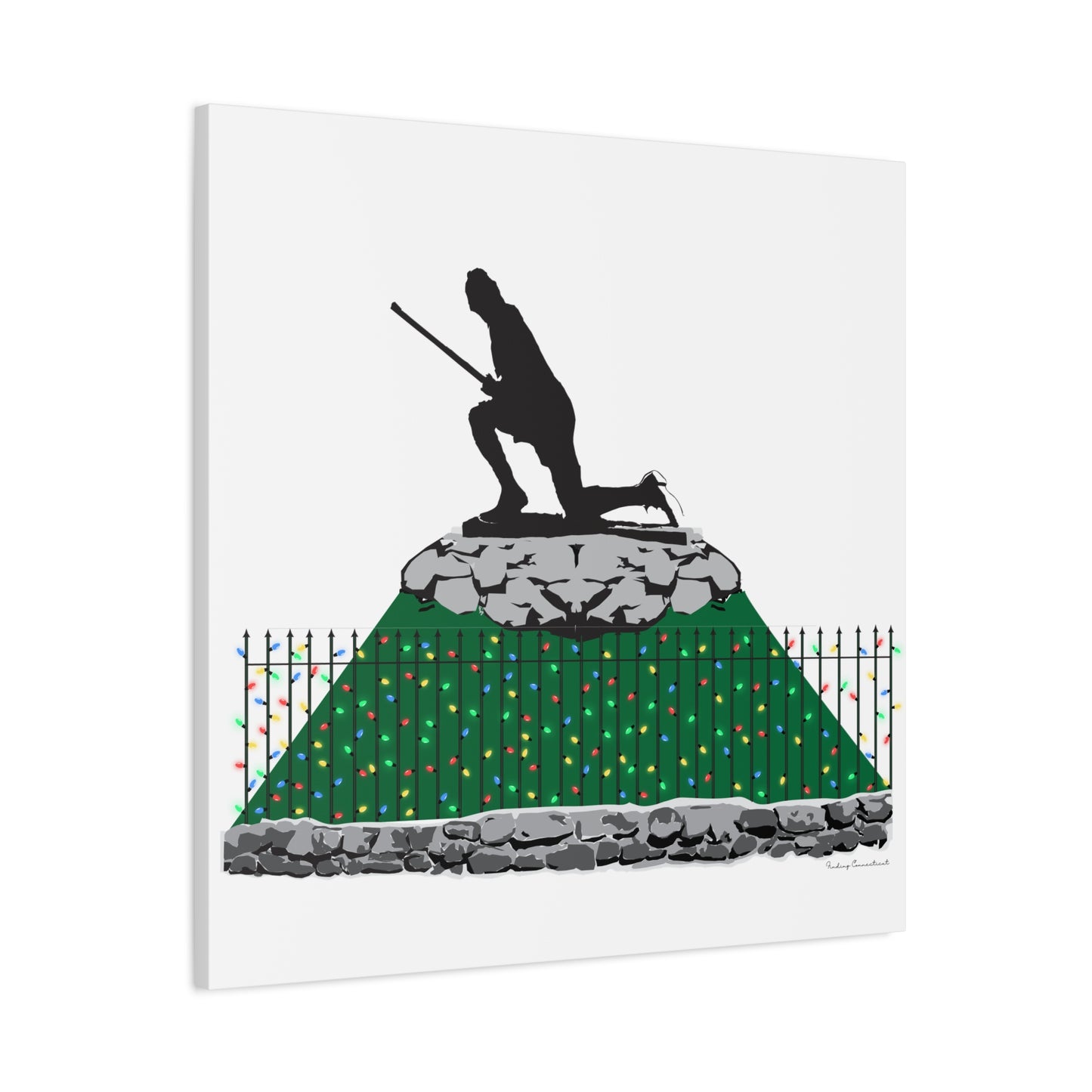 Minuteman Holiday Lights Matte Canvas, Stretched, 1.25"