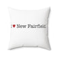 I Heart New Fairfield. Spun Polyester Square Pillow