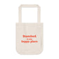 Stamford Is My Happy Place Organic Canvas Tote Bag