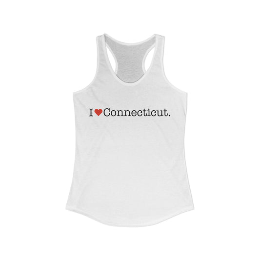 I Heart Connecticut Women's Ideal Racerback Tank Top
