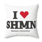 I Heart SHMN Spun Polyester Square Pillow