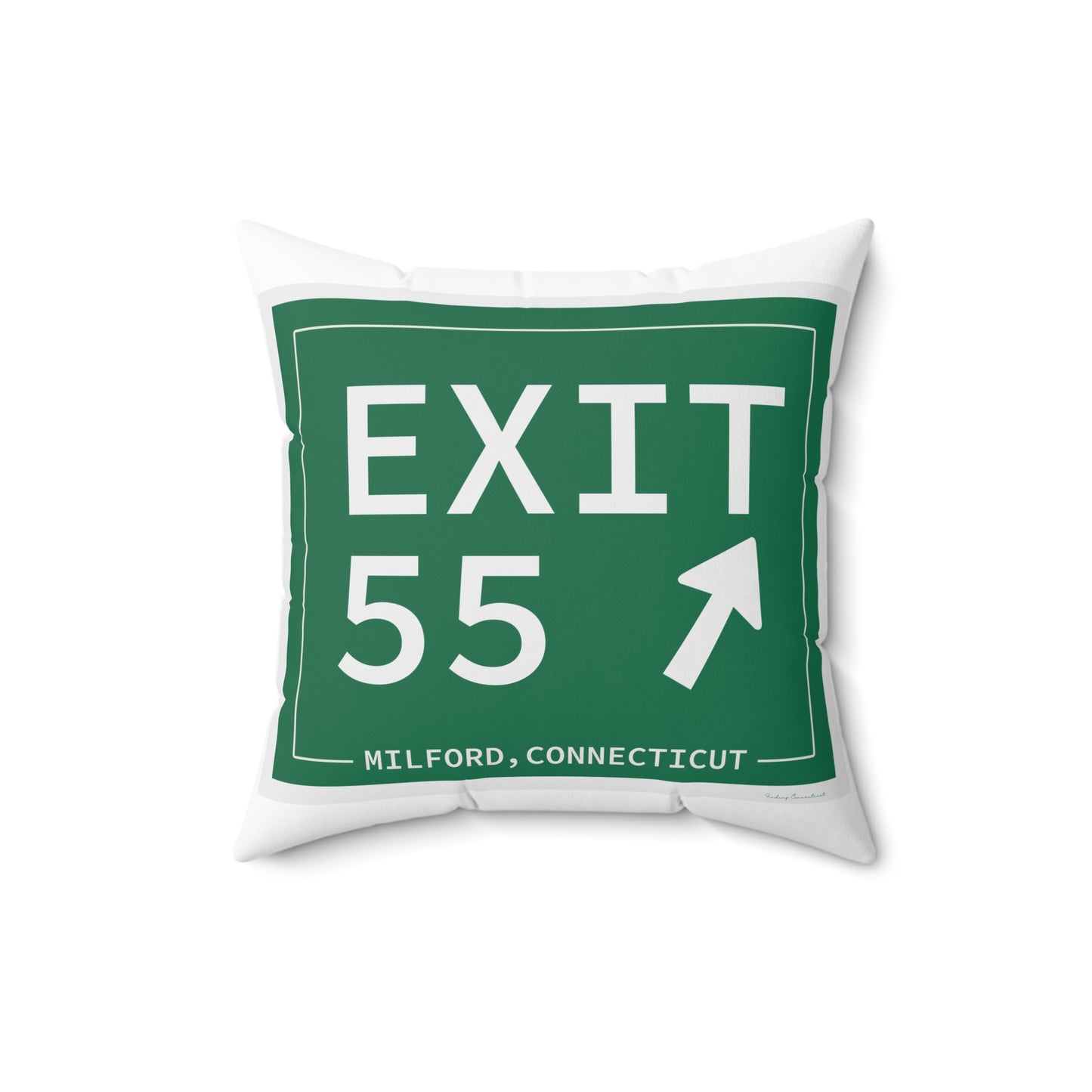 Vintage Exit 55 WCP Sign Spun Polyester Square Pillow