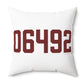 06492 Wallingford Connecticut Zip Code Polyester Square Pillow
