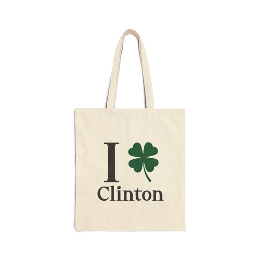 I Clover Clinton Cotton Canvas Tote Bag