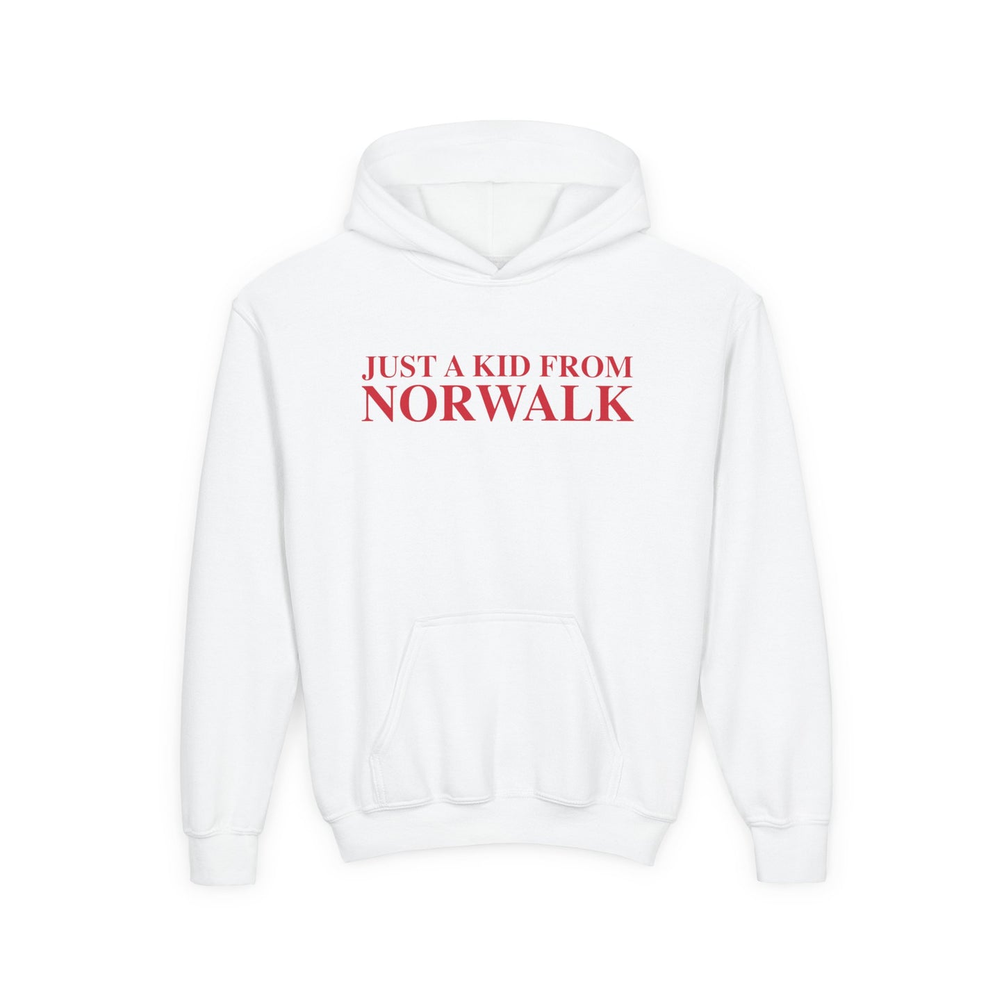 Just a kid from Norwalk Youth Heavy Blend Hooded Sweatshirt