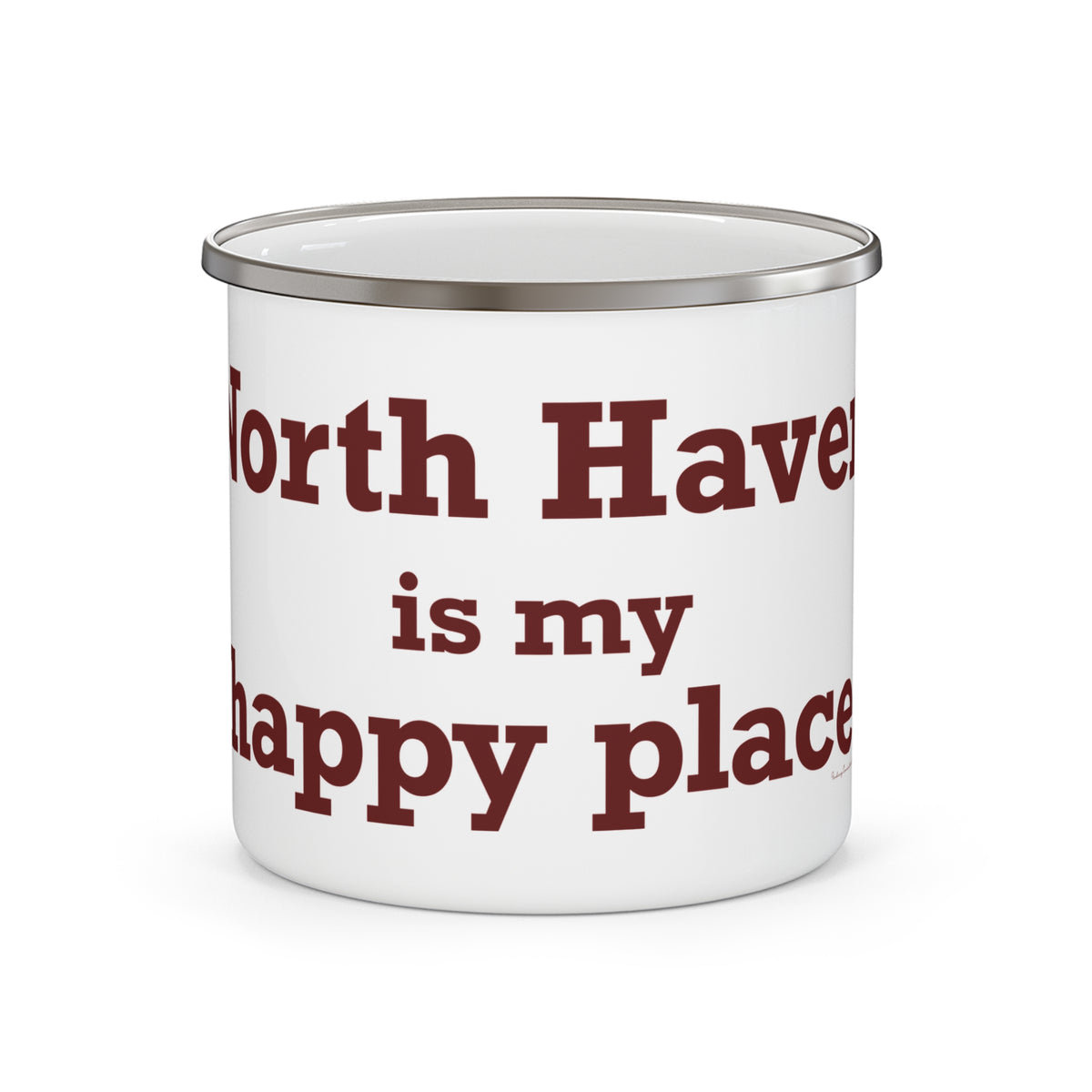 North Haven is My Happy Place Enamel Camping Mug
