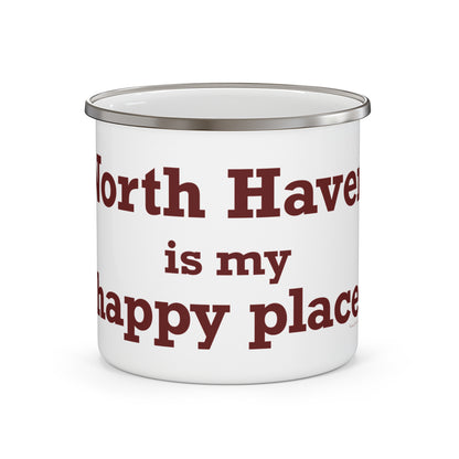 North Haven is My Happy Place Enamel Camping Mug