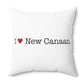 I Heart New Canaan. Spun Polyester Square Pillow