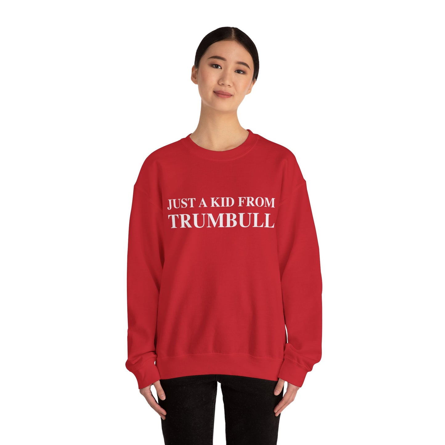 Just a kid from Trumbull Unisex Heavy Blend™ Crewneck Sweatshirt