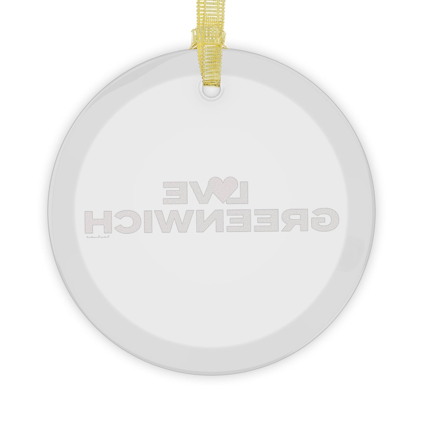 Love Greenwich Glass Ornaments