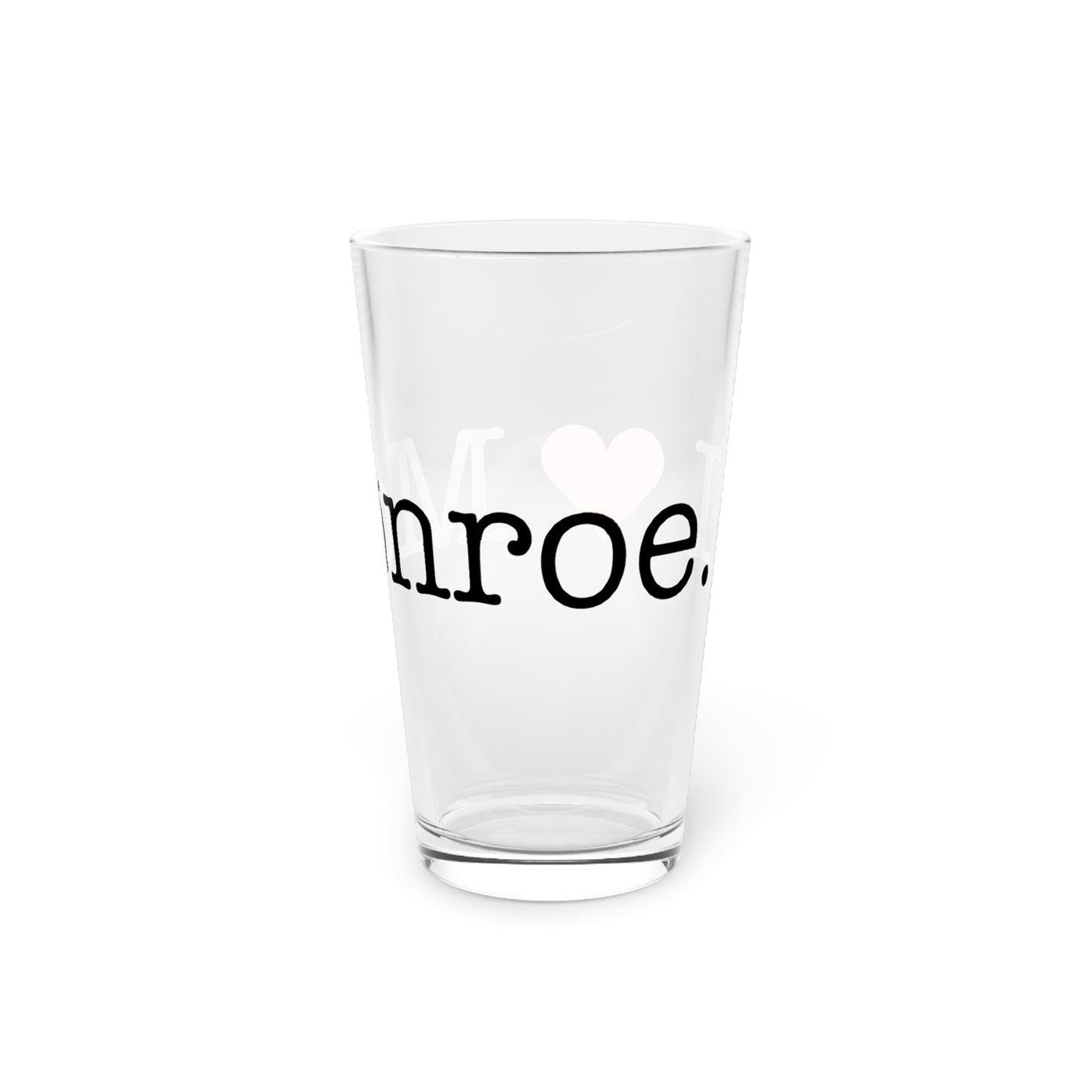 I Heart Monroe. Pint Glass, 16oz