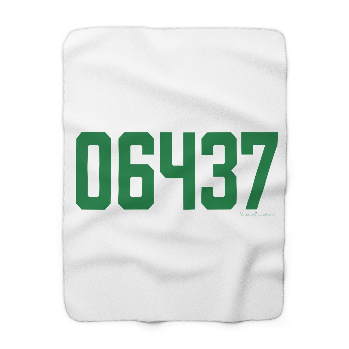 06437 Guilford Connecticut Zip Code Sherpa Fleece Blanket