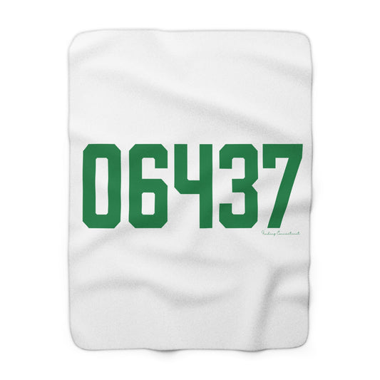 06437 Guilford Connecticut Zip Code Sherpa Fleece Blanket