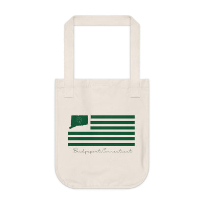 Bridgeport Connecticut St Patrick's Day Flag Organic Canvas Tote Bag