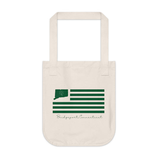 Bridgeport Connecticut St Patrick's Day Flag Organic Canvas Tote Bag