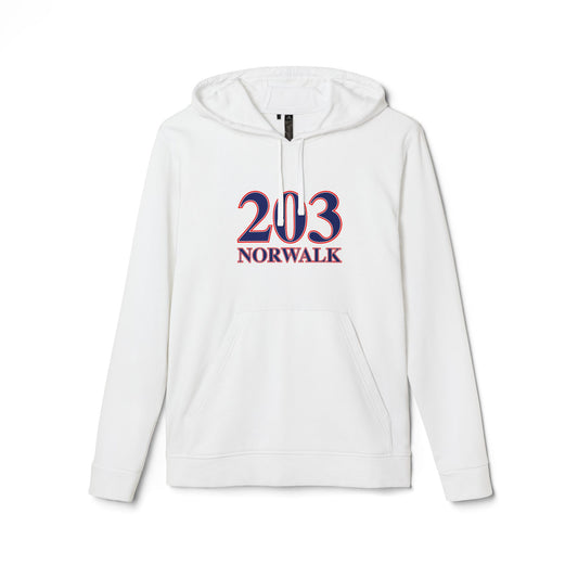203 Norwalk Red, White & Blue adidas Unisex Fleece Hoodie
