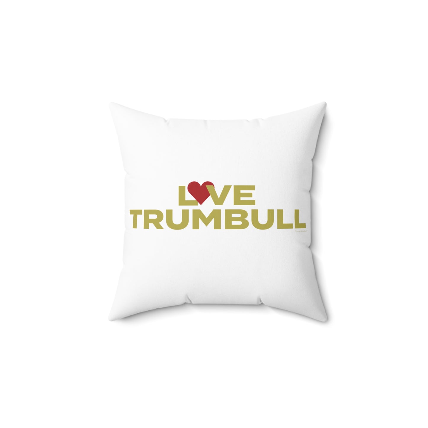 Love Trumbull Spun Polyester Square Pillow